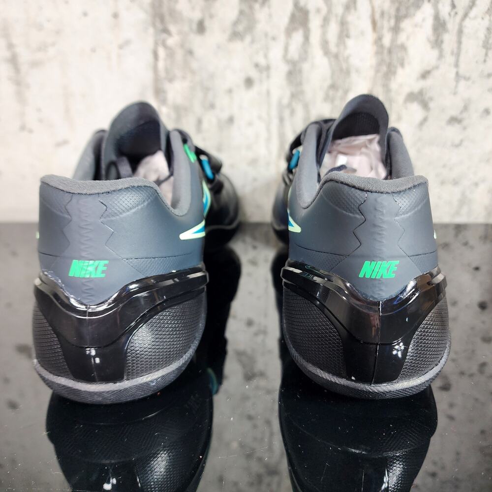 Nike Zoom Rotational 6 Track Field Throwing Shoes Size 10 Black Green - Picture 3 of 4